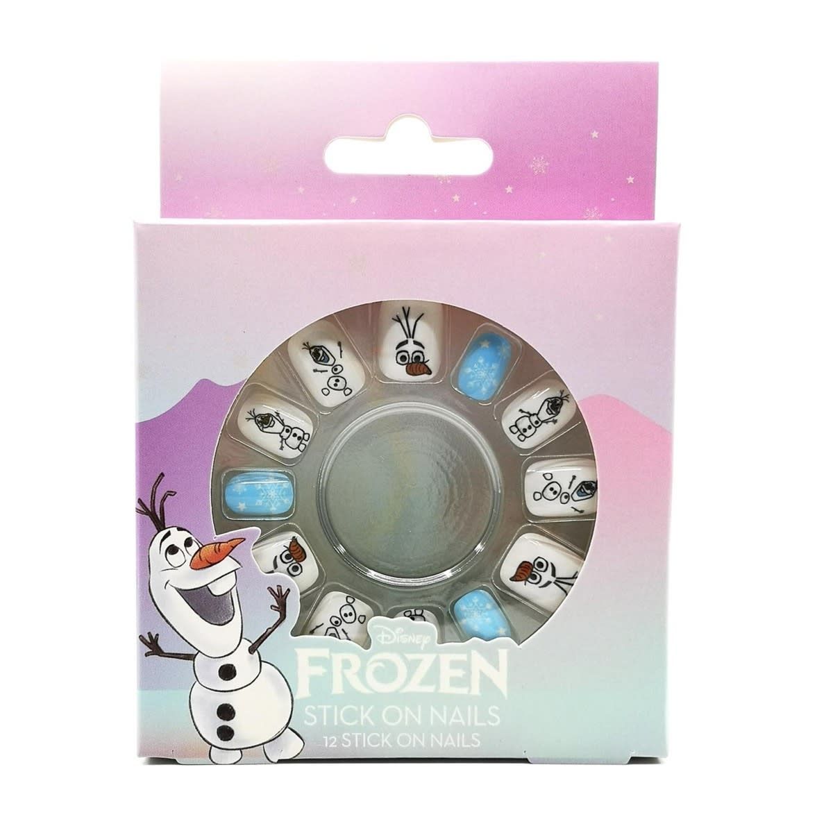 Disney Frozen 12 Pack Stick On Nails - Olaf