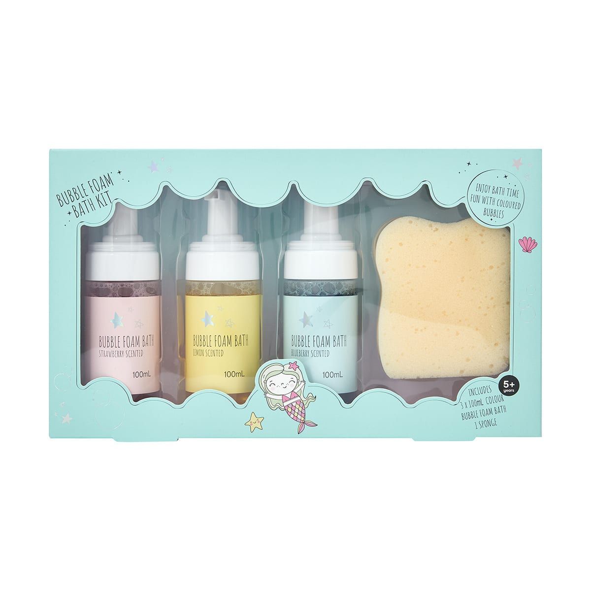 Bubble Foam Bath Kit - Strawberry, Lemon and Blueberry Scented