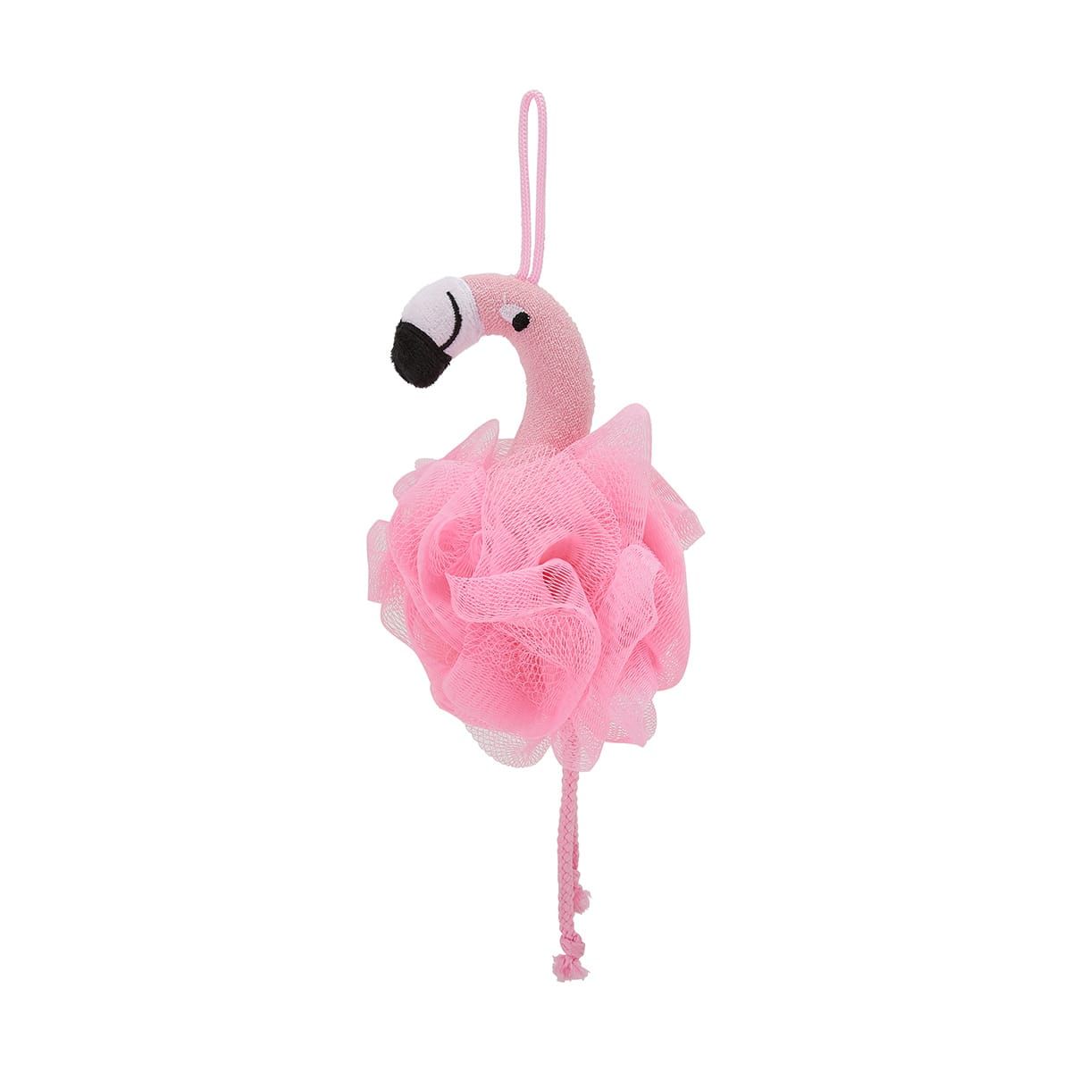 Kids Novelty Bath Puff Flamingo