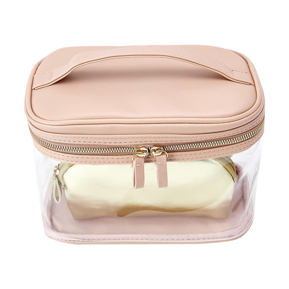 3 Piece Cosmetic Bag Set - Nude