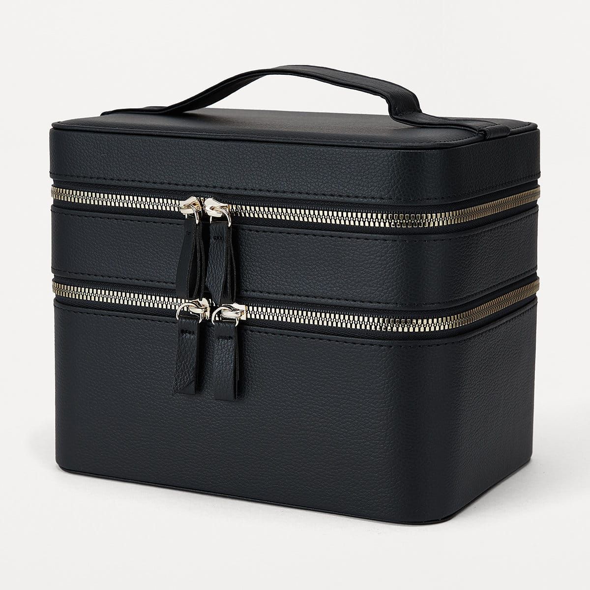 Double Tier Beauty Case - Black