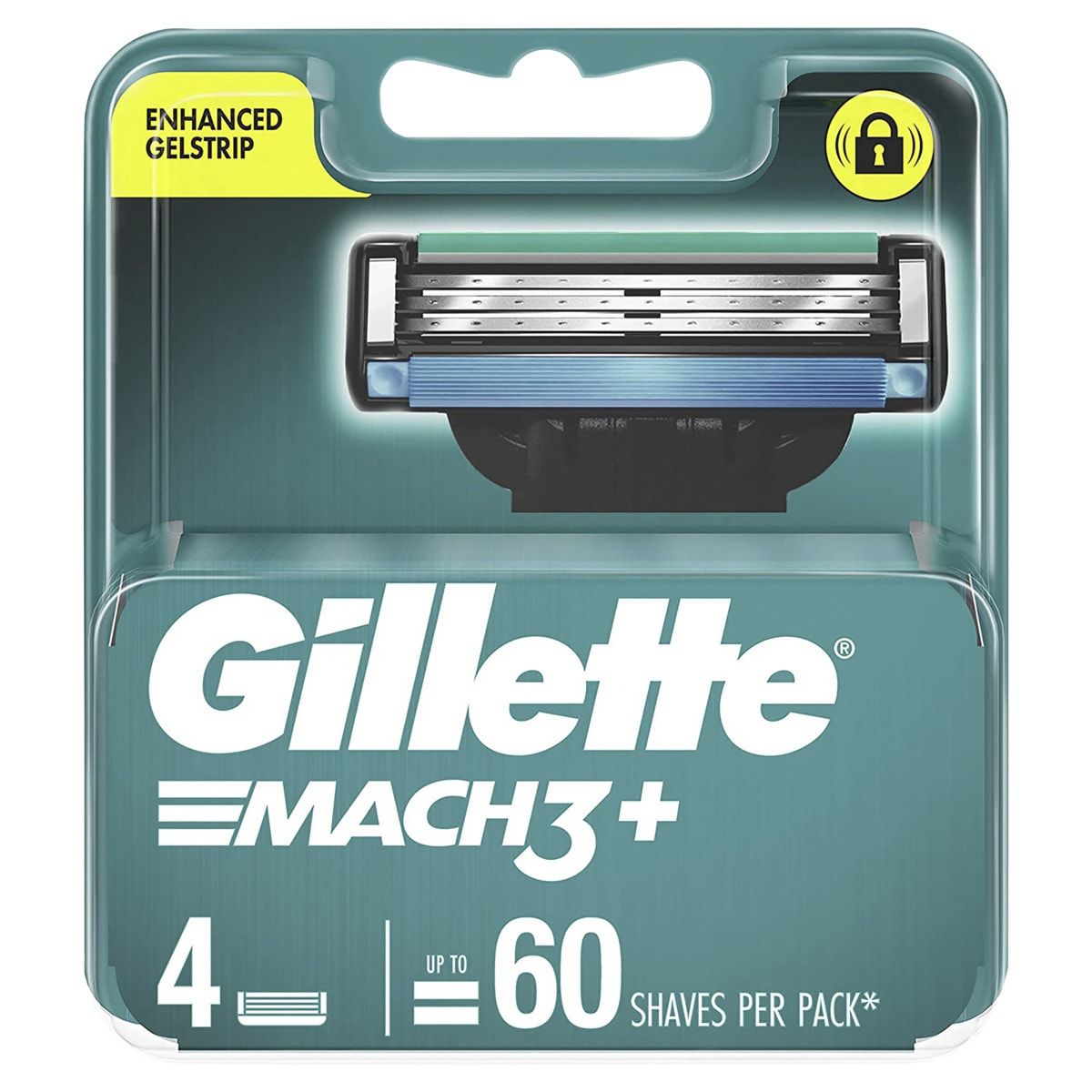 Gillette 4 Pack Mach3+ Replacement Cartridges