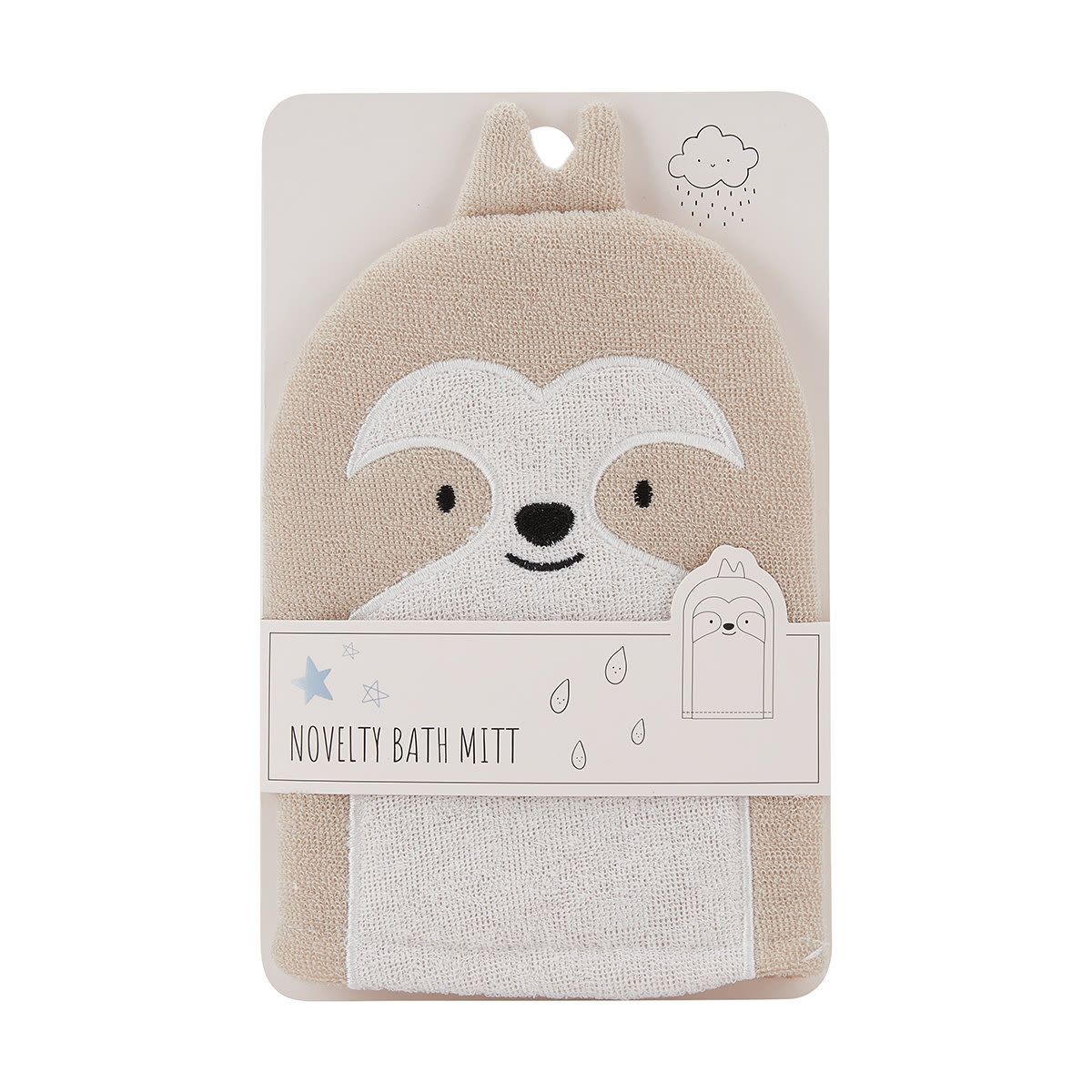 Novelty Bath Mitt - Sloth