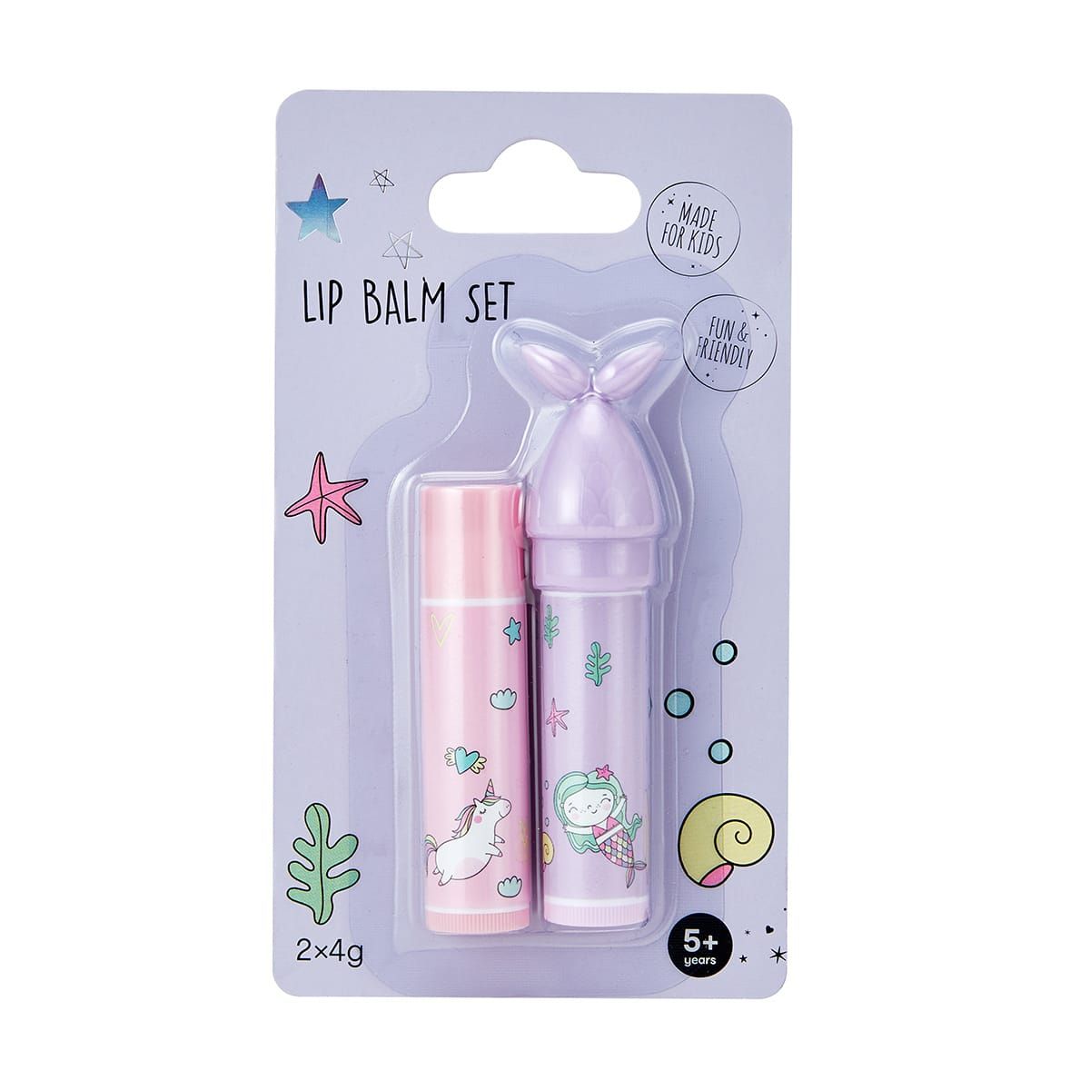 2 Piece Lip Balm Set - Strawberry & Grape