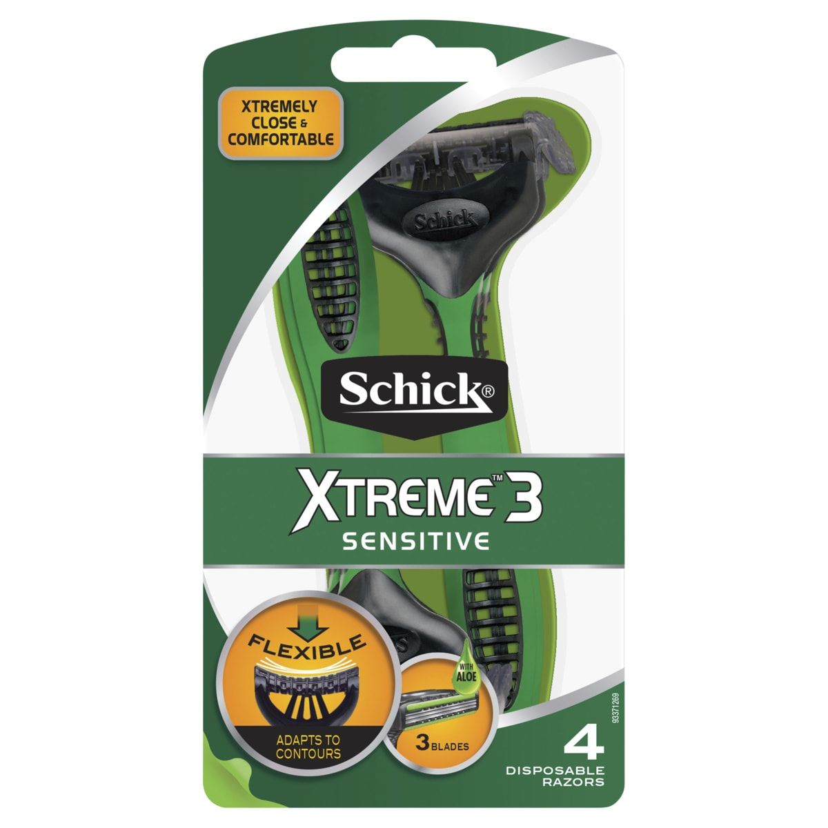 Schick 4 Pack Xtreme 3 Sensitive Razors