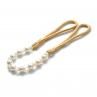 Punch Free Beaded Pearl Magnetic Curtain Tiebk Rope Buckle Holder Strap Decor