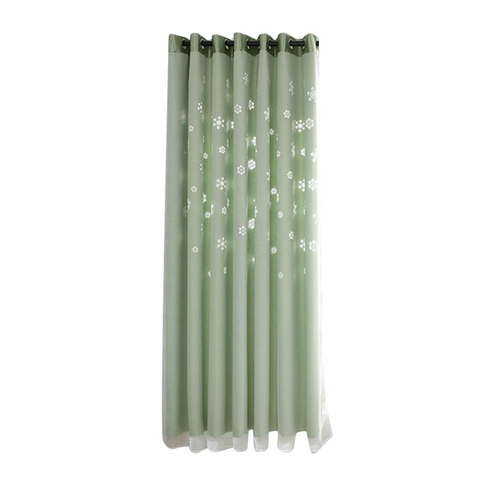 Hollow Snowflake Tulle Window Curtain Drape Block Light Blinds Living Room Decor