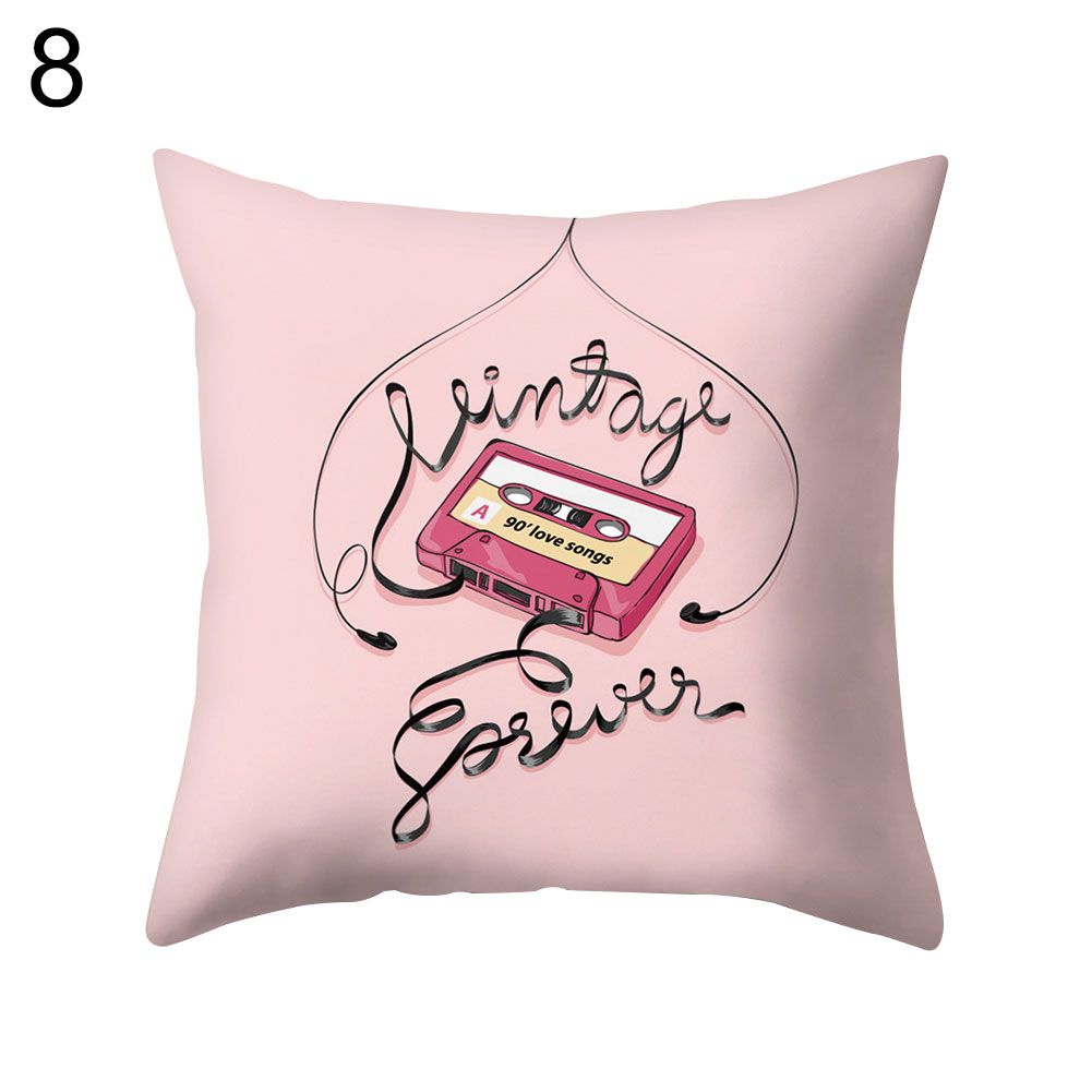 Cartoon Animal Bus Letters Throw Pillow Case Sofa Bed Cushion Cover Home Decor