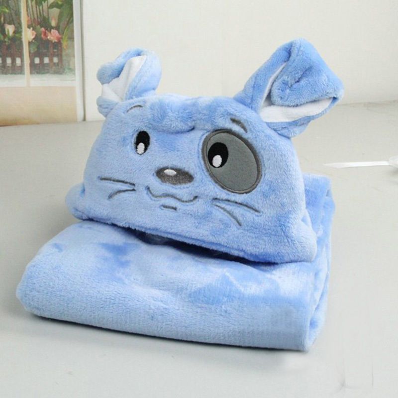New Cute Bear Shaped Baby Hooded Bathrobe Soft  Cartoon Pattern Towel Newborn Towel Giraffe Towel Blanket Baby Bath Towel 100cm