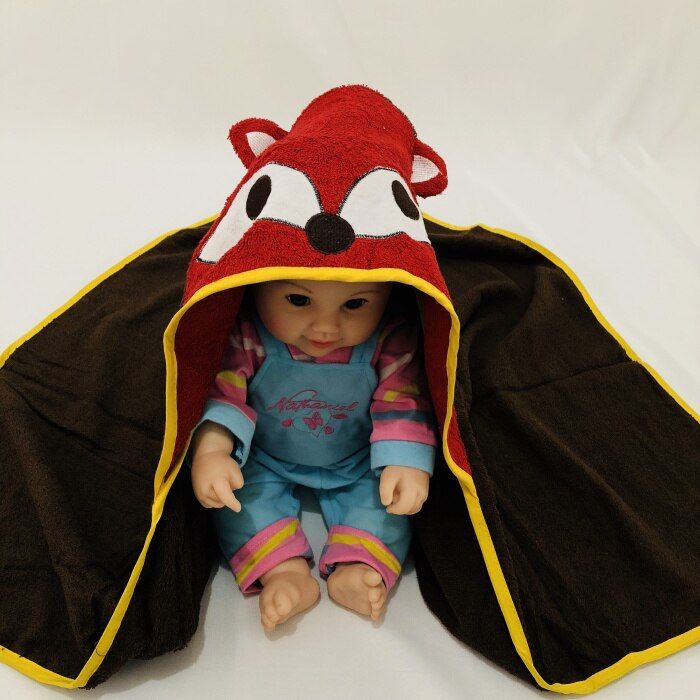 Owl Fox Square hood baby bath towel/Kid beach cloths and towels