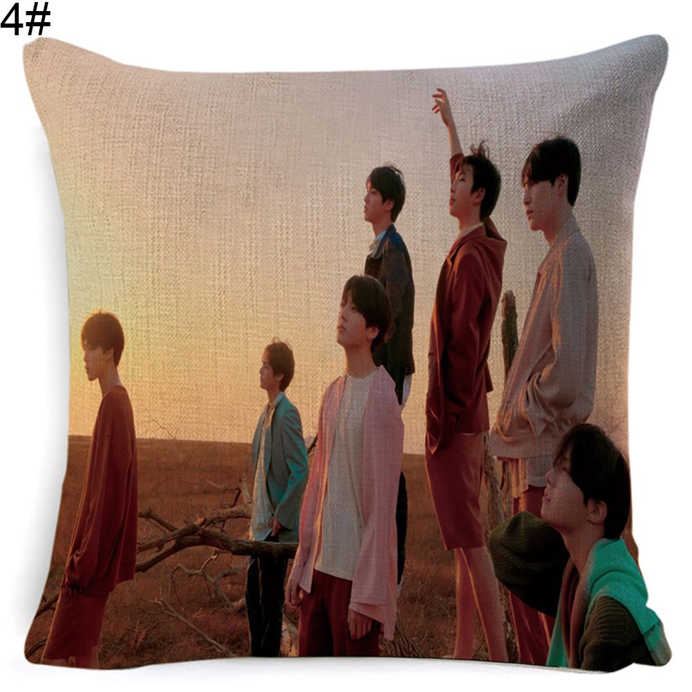 KPOP BTS Member Photo Pillow Case Cushion Cover Home Office Sofa Bed Decor