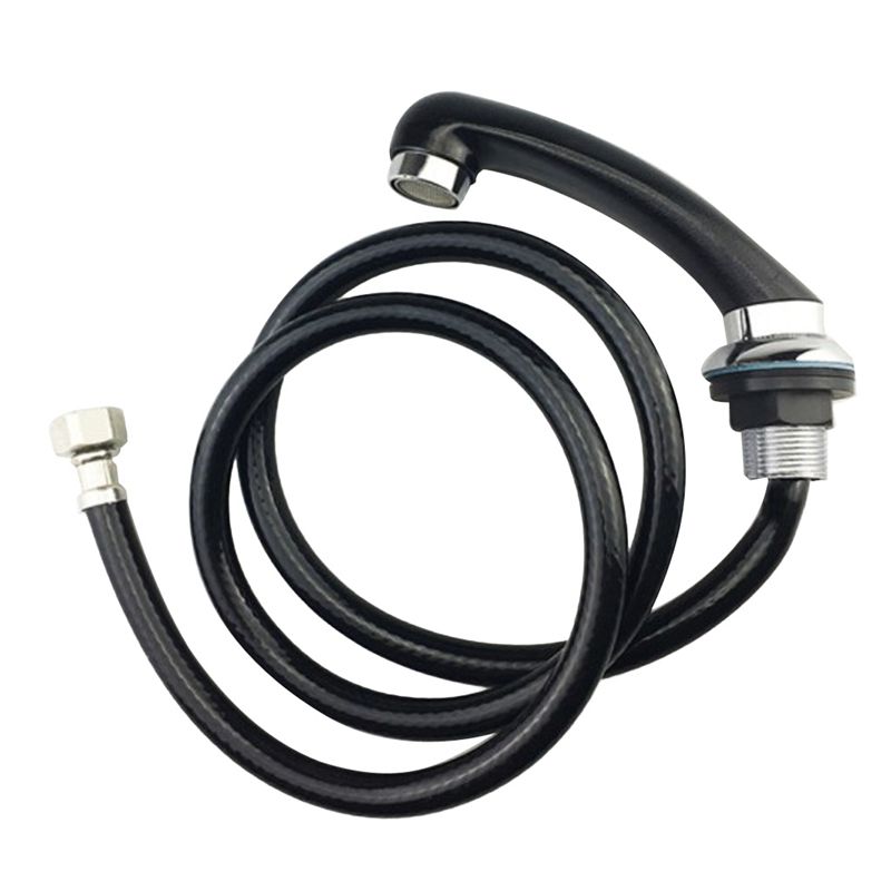 Universal 1/2 Inch Width Faucet Tube Plumbing Pipe, Shampoo Bed Faucet Shower, Density, No Leak,Black, Flexible - black