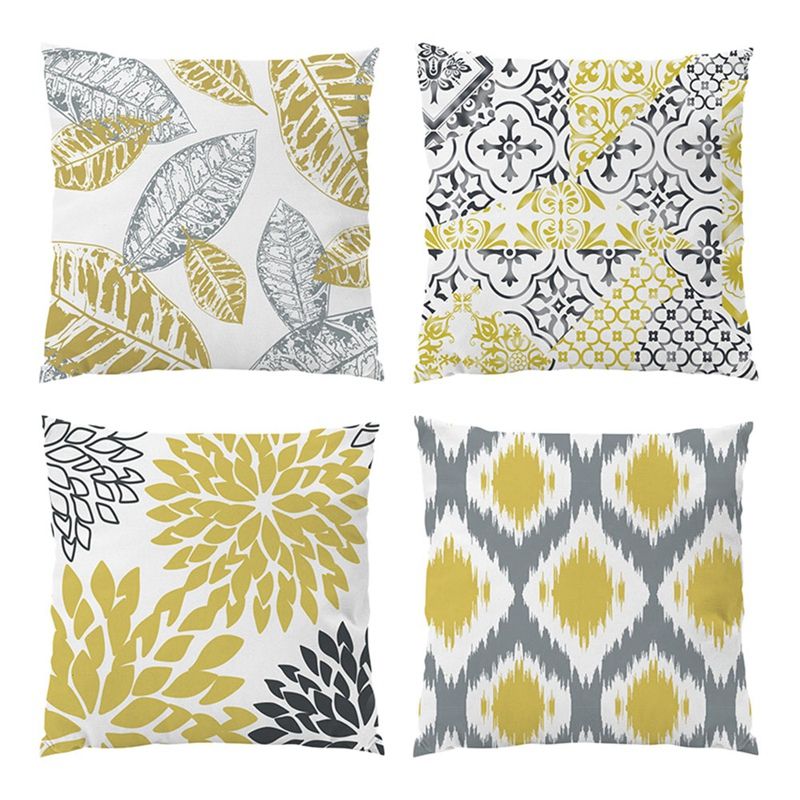 4Pcs Cushion Cover Throw Pillow Case 45X45Cm for Sofa Home Office Decor