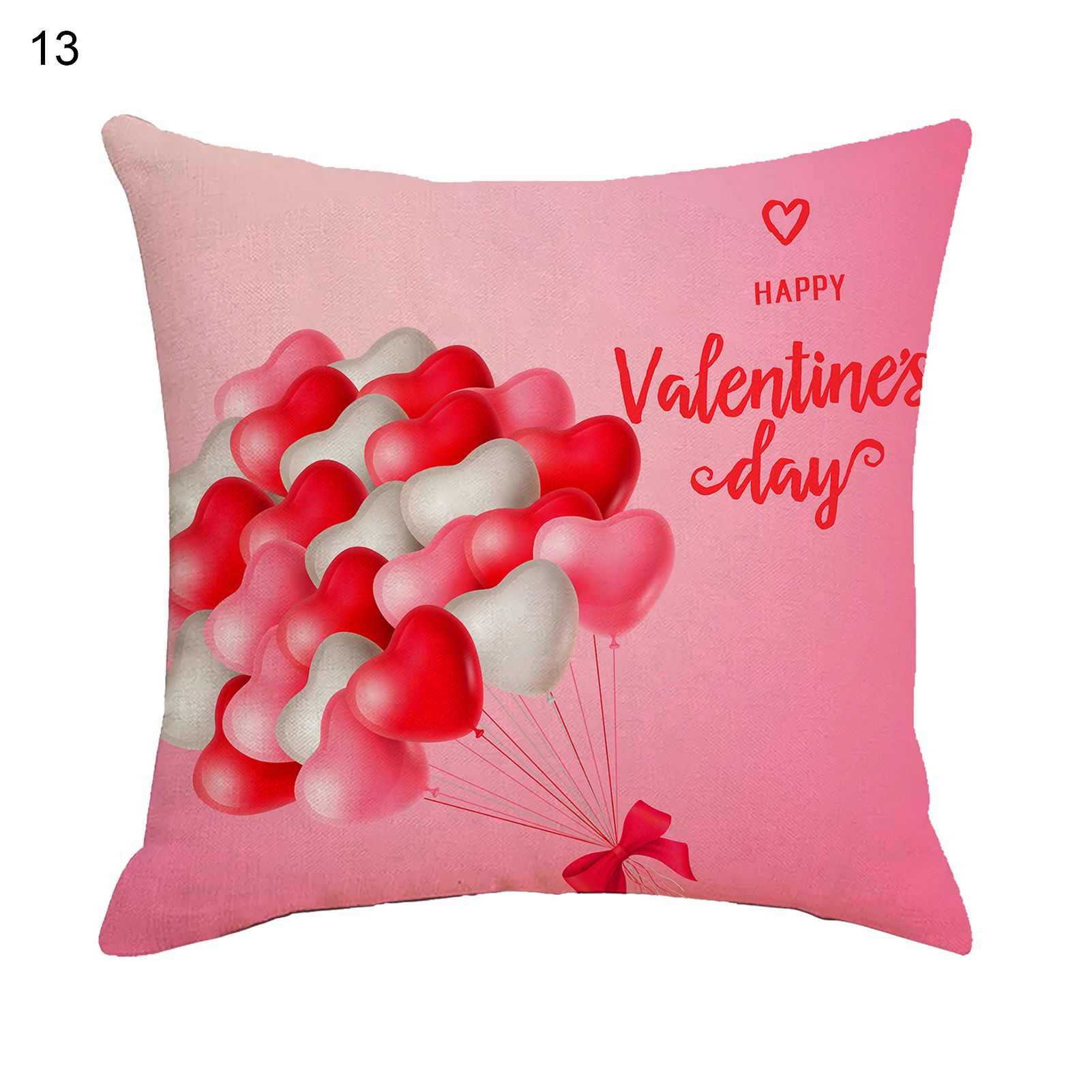 Fine Knitted Beautiful Pillowcase Polyester Peach Skin Stretchy Heart Pattern Cushion Cover for Home