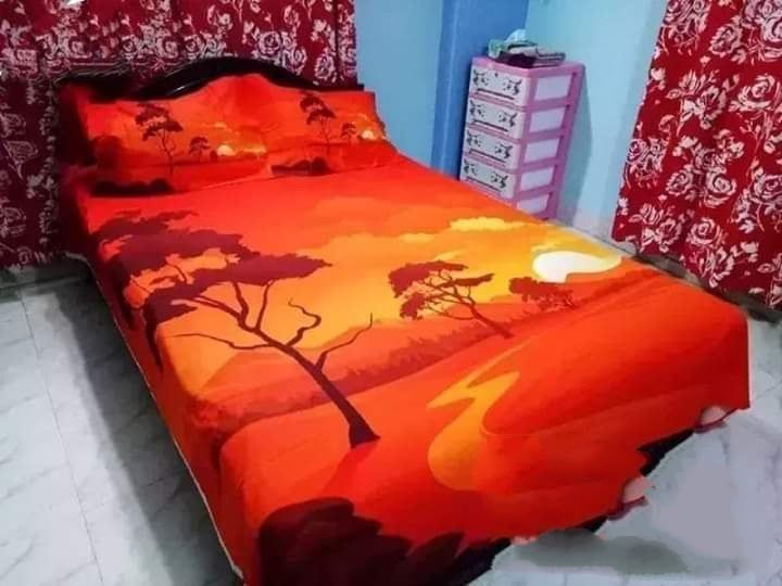 Cotton King Size Bedsheet Set -Multicolour