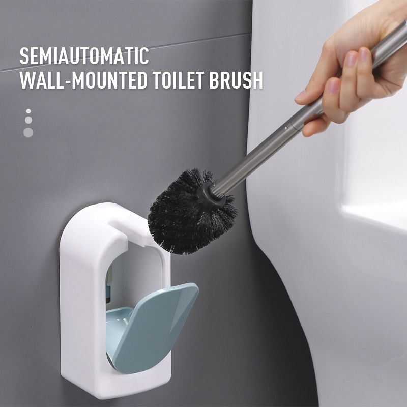 Household Bathroom Accessories Handheld Toilet Brush Long Handle Wall Mounted Cleaning Tool Simple Fidelity design