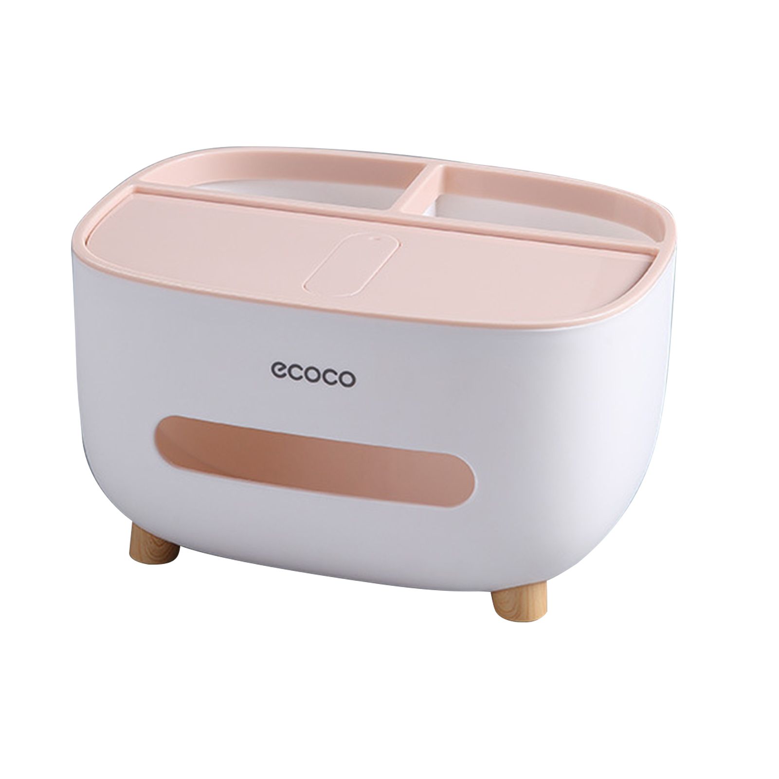 Multifunctional Tissue Box Double Layer Desktop Organizer Detachable Tissue Organizer Paper Towel Dispenser Desktop Shelf Organizer for Home Office Dorm