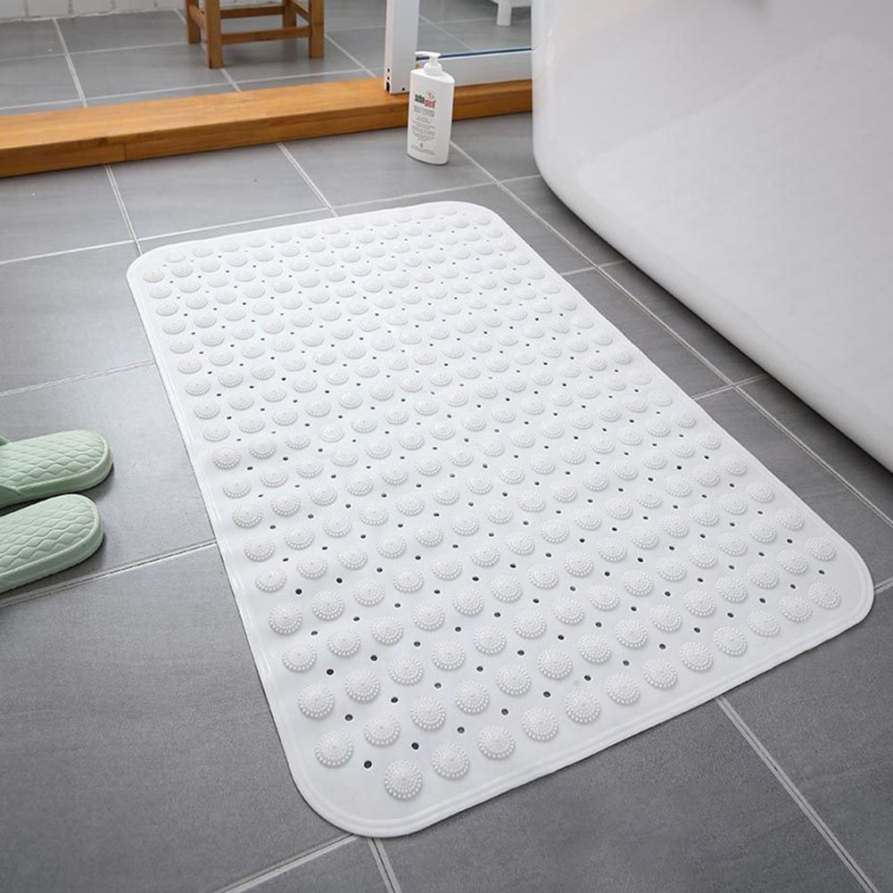 GC Bathroom Non-slip Mat Pvc Thickened Shower Massage Pad Strong Suction Cup Shower Mat \u989c\u8272:Khaki \u5c3a\u5bf8:40x80cm