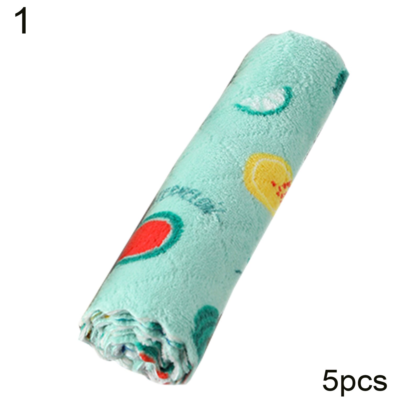 5Pcs Kitchen Thicken Water Absorbent Coral Velvet Cleaning Dish Cloth Towels