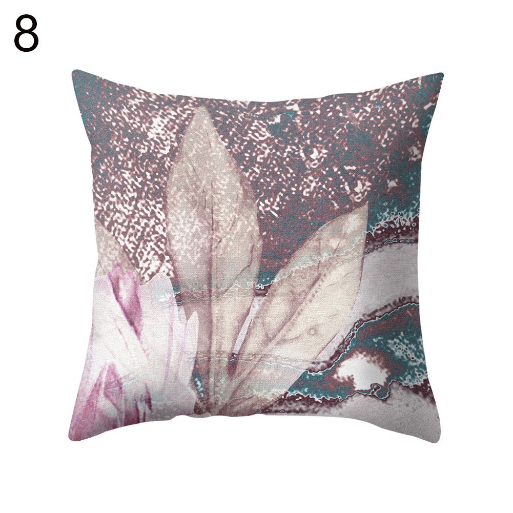 Flower Peony Throw Pillow Case Cushion Cover Sofa Bed Car Cafe Office Decoration