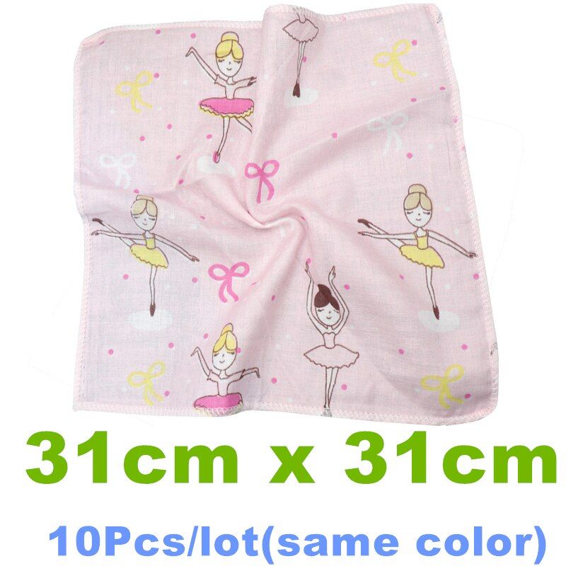 10PCS Baby Feeding Towel Teddy Bear Bunny Dot Chart Printed Children Small Handkerchief Gauze s Nursing  YYT308