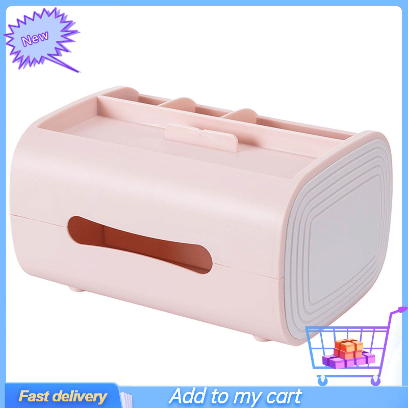 Multi-use Desktop Tissue Box Double-layer Napkin Storage Box Mobile Phone Holder