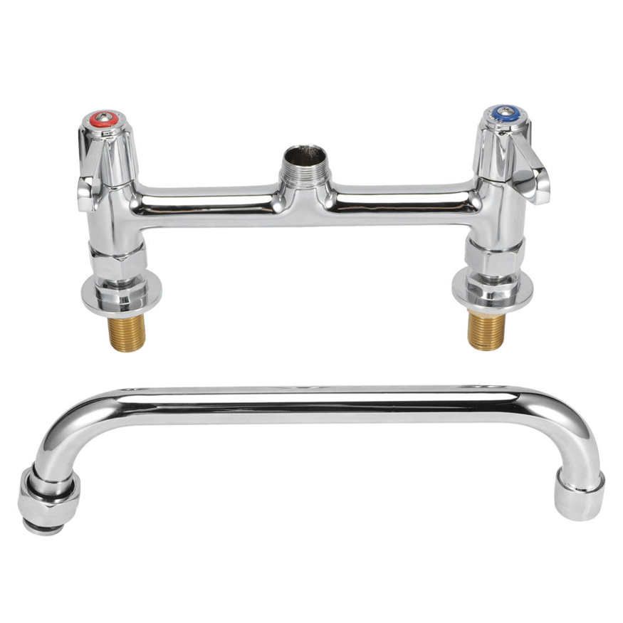 Buy Ying G1/2in Thread Wall Mounted Hot and Cold Kitchen Sink Faucet Mixer Taps with Double Handle Hole