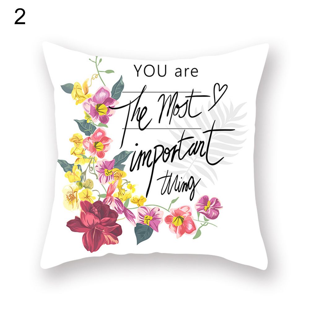 Letter Circle Flower Bird Star Pillow Case Cushion Cover Sofa Bed Car Cafe Decor