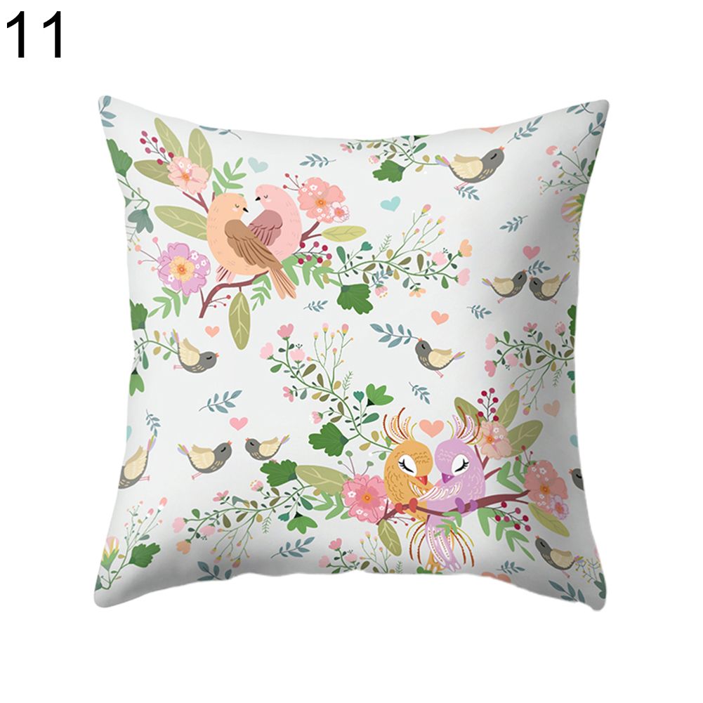Animal Bird Deer Bear Throw Pillow Case Cushion Cover Sofa Bed Car Cafe Decor