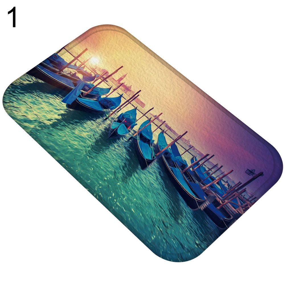 Wooden Bridge Sea Living Room Hallway Mat Entrance Rug Non-slip Bathroom Carpet