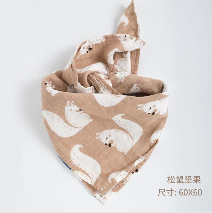 58x58cm Muslin Organic cotton Baby Towels Scarf Swaddle bath Towel Newborns Handkerchief Bathing Feeding Face Wipe Washcloth