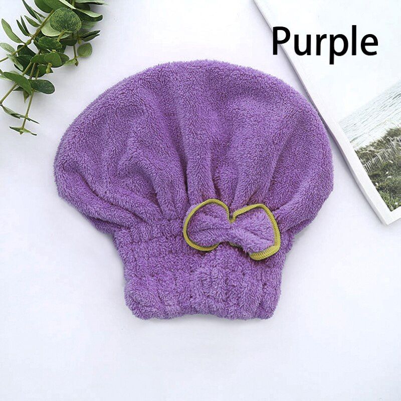 7 Colors Microfiber Solid Quickly Dry Hair Hat Hair Turban Women Girls Ladies Cap Bathing Drying Towel Head Wrap Hat