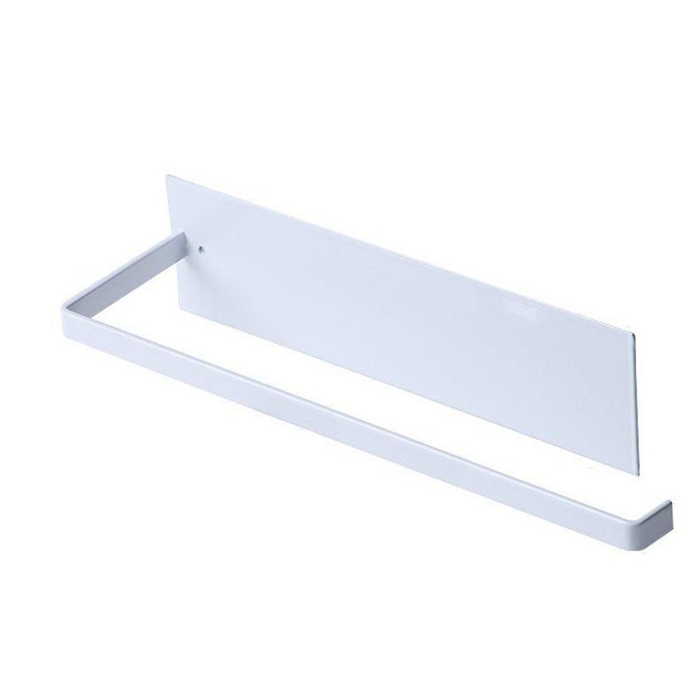 Paper Towel Holder Under Kitchen Cabinet Self Adhesive Towel Paper Holder Stick on Wall SUS304 Stainless Steel - Silver