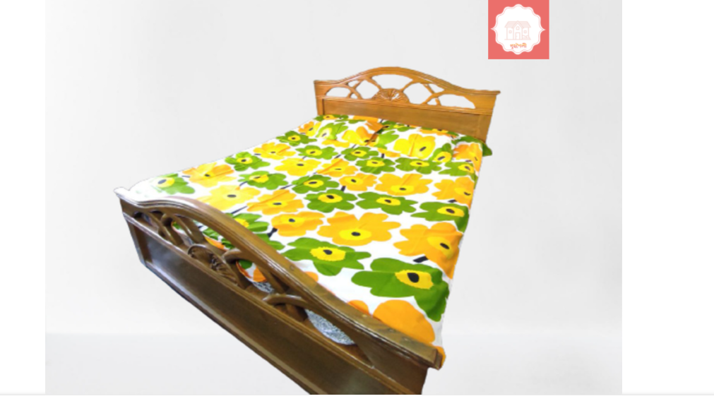 King Size Cotton Bedsheets, 7 feet by 8 feet with two pillow cover