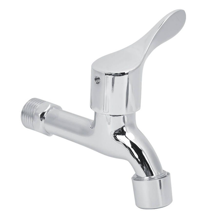Home Faucet G1/2in Zinc Alloy Beautiful Chrome Plated Household Water Tap for Bathroom Kitchen