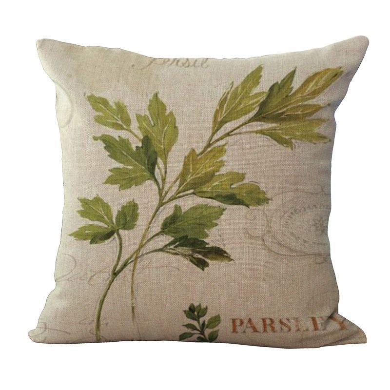 【GenuineItem】Retro Flowers Sofa Pillowcase Decorative Square Linen Cushion Cover