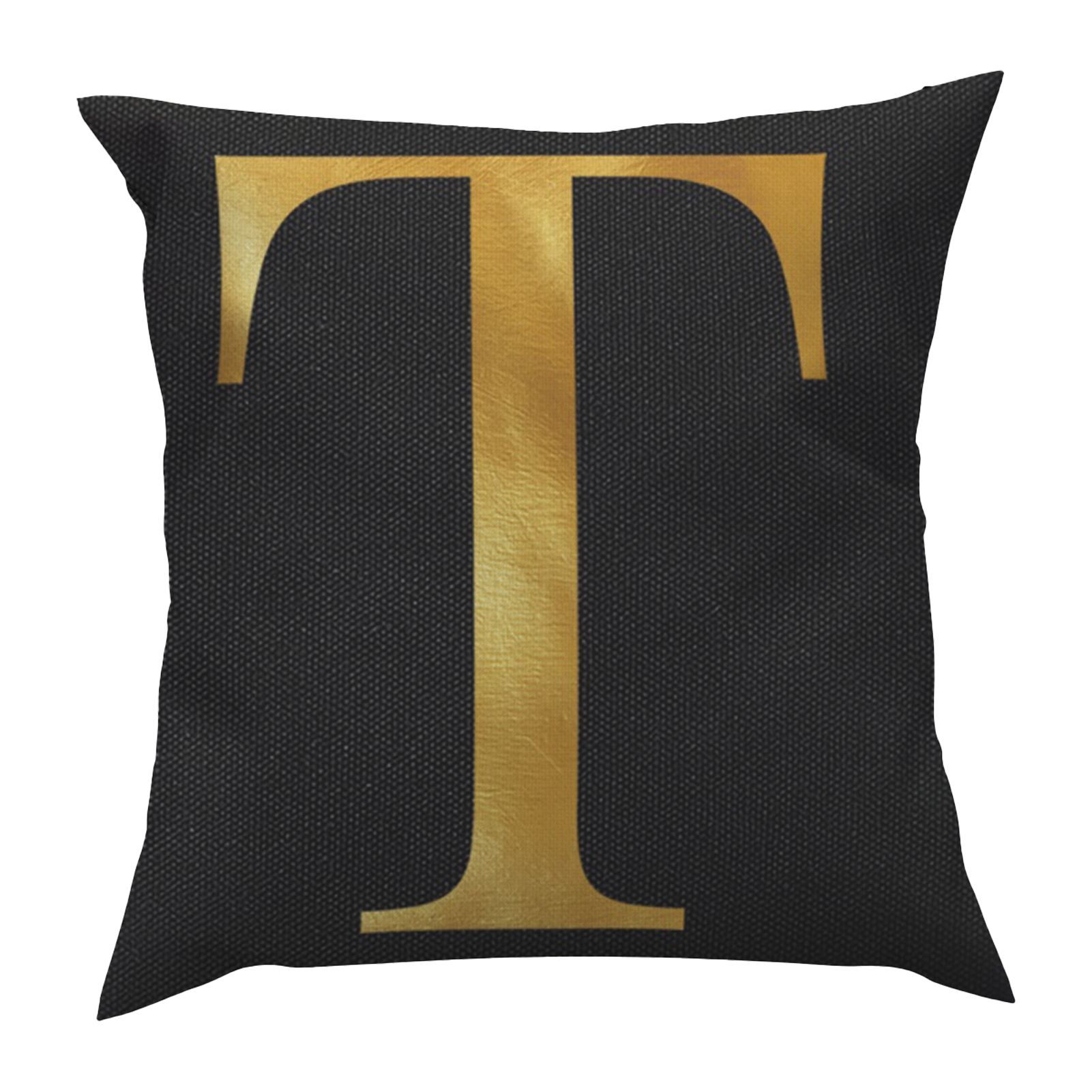 Cushion Cover Anti-shrink Dustproof Polyester Golden Letter Printed Pillowcase Home Supplies
