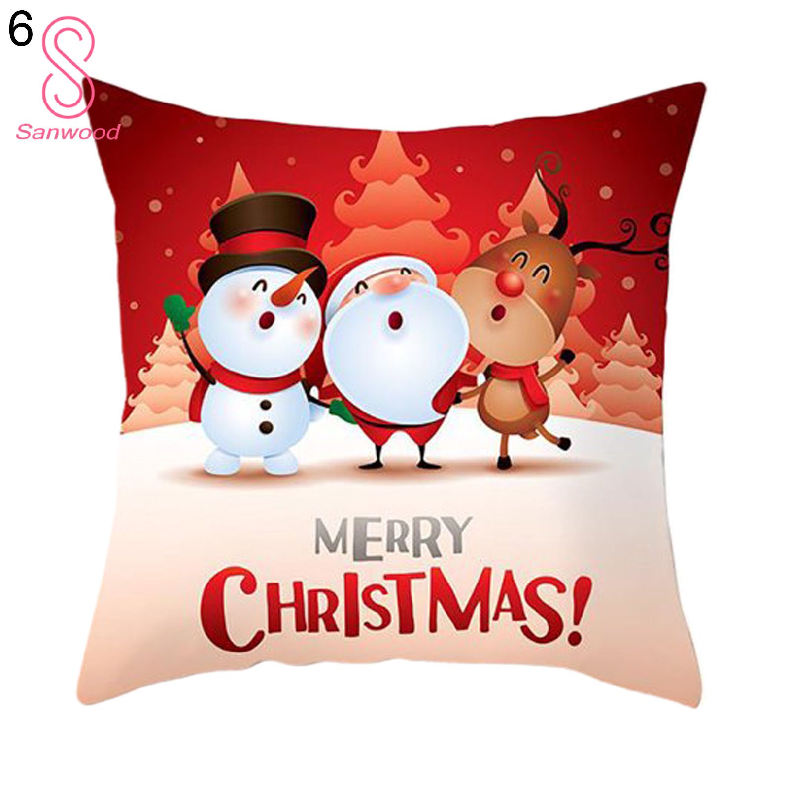 Throw Pillow Case Christmas Themed Strong Flexibility Throw Pillow Cover