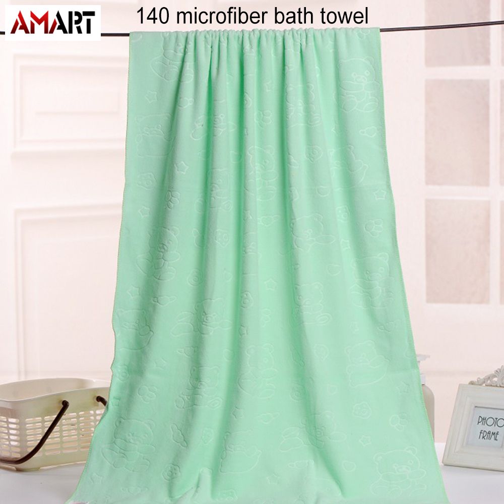 140*70cm Extra-large Pure Fiber bath towel Thickened Bath Towels Absorb Water No Hair Loss Washcloth for Home Hotel Bath