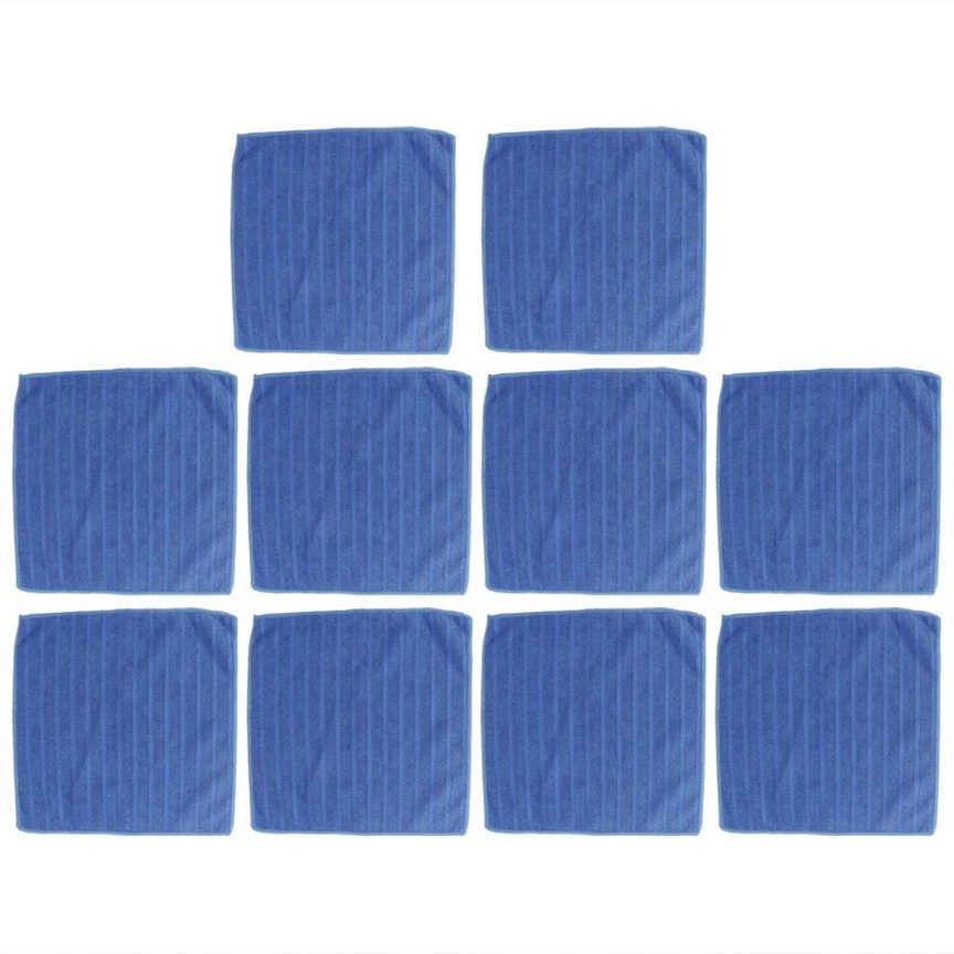 Buy Ying 10Pcs Blue Clean Towel Square Soft Microfiber Home Kitchen Cleaning Supplies
