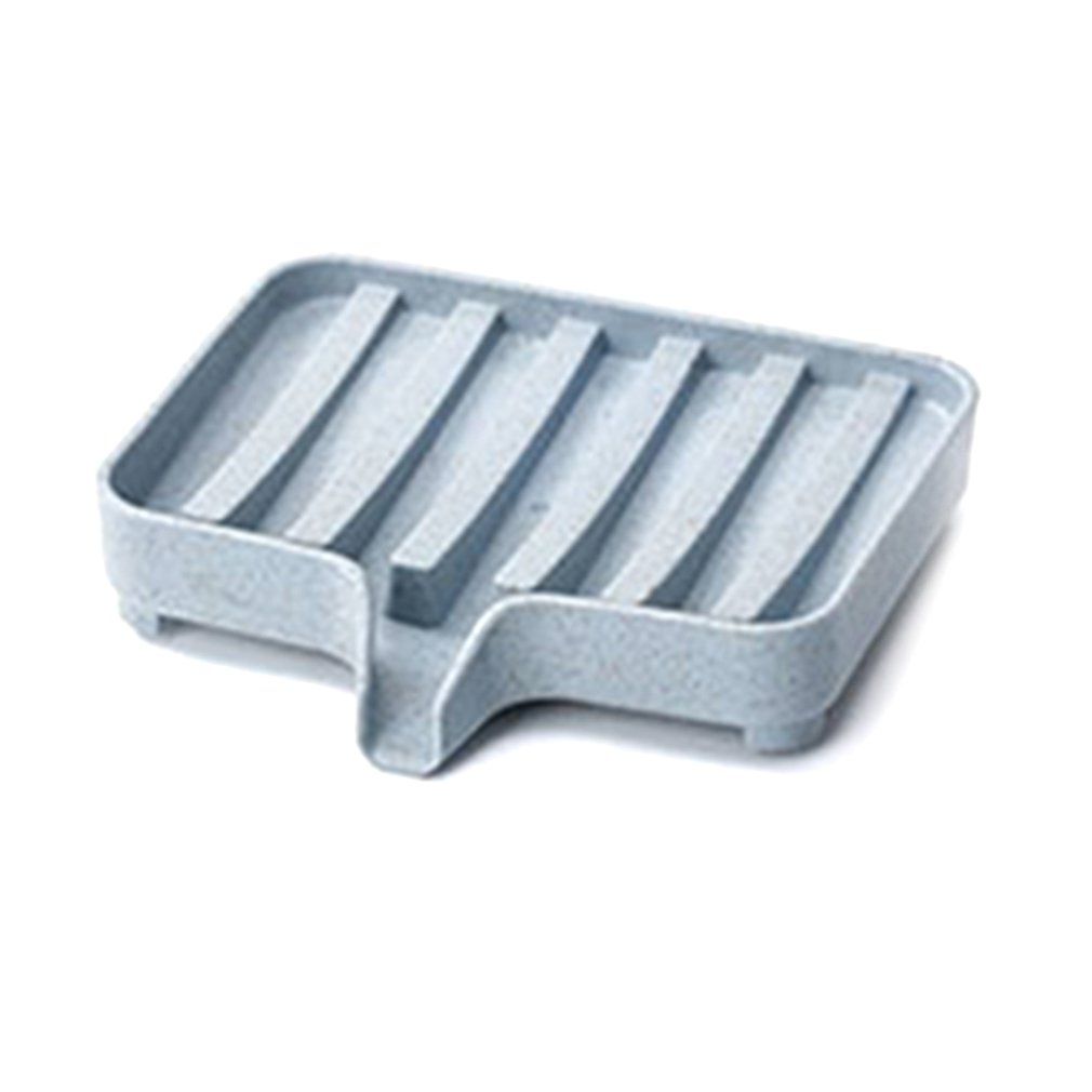 Creative Wheat Straw Plastic Non-Slip Soap Holder Draining Shelf Soap Dish