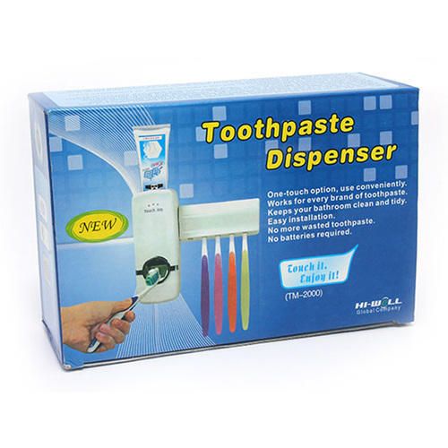 Automatic Toothpaste Dispenser with Toothbrush Holder - Multicolor