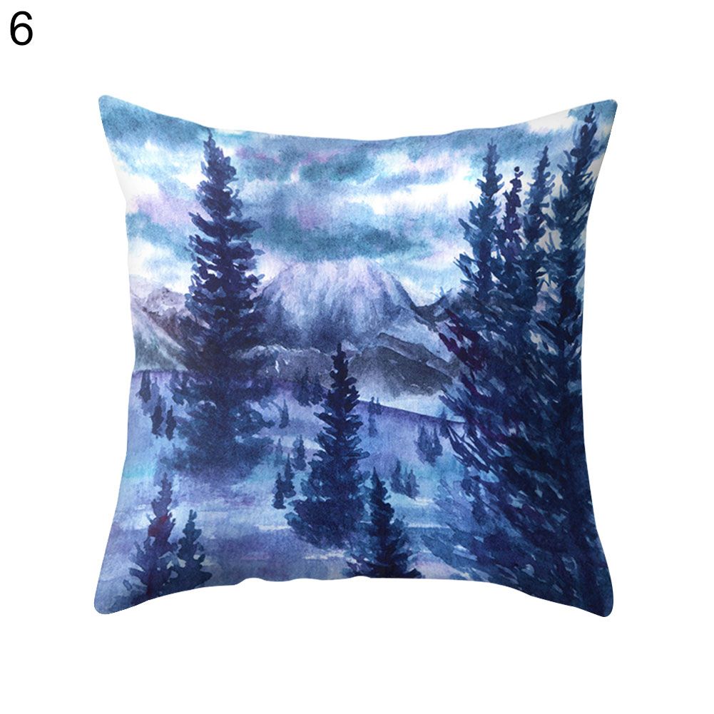 Ocean Sunset Lake Landscape Print Pillow Case Cushion Cover Home Car Sofa Decor