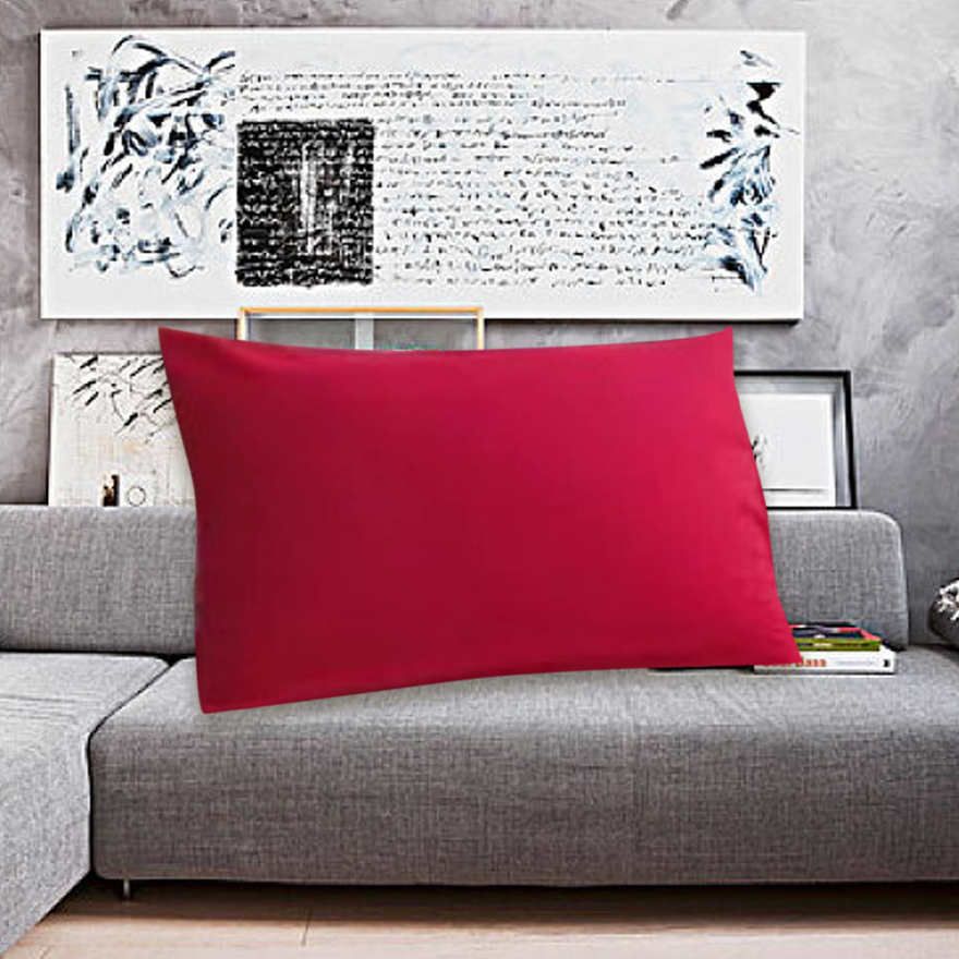 Cushion Cover 30x50cm Pure Color Comfortable Skin-Friendly Pillowcase Pillow for Sofa Home Use