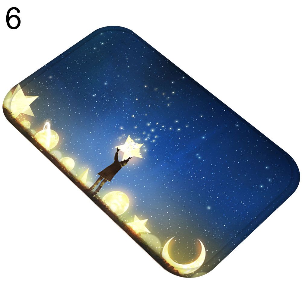 Moon Night Landscape Living Room Hallway Mat Entrance Rug Non-slip Door Carpet