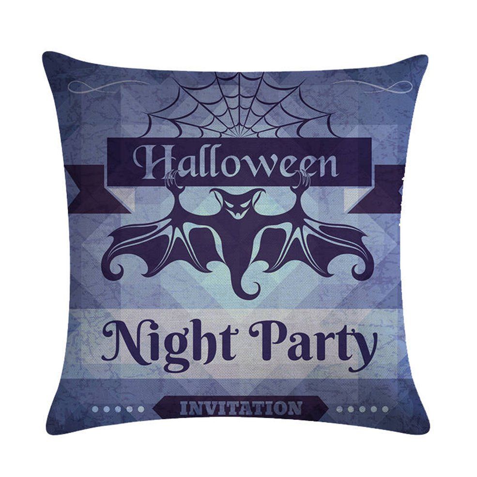 MA Halloween Moon Series Pillow Covers Cotton Linen Bed Home Pillow Case