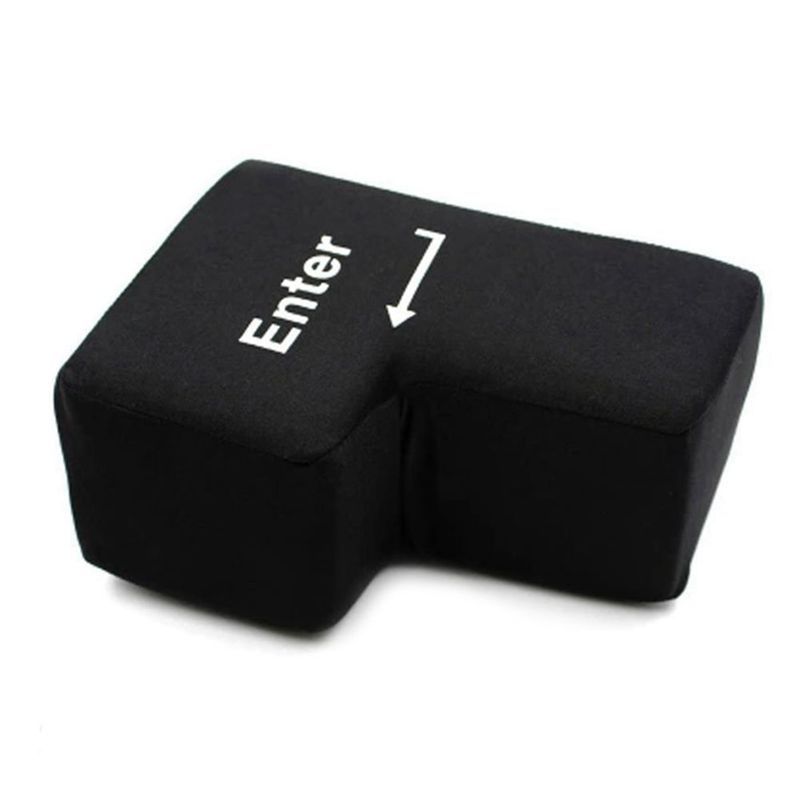 Enter Key Pillow, Big USB Enter Button Stress Relief Vent Tools, Unbreakable Relax Enter key Office Desktop Nap Pillow