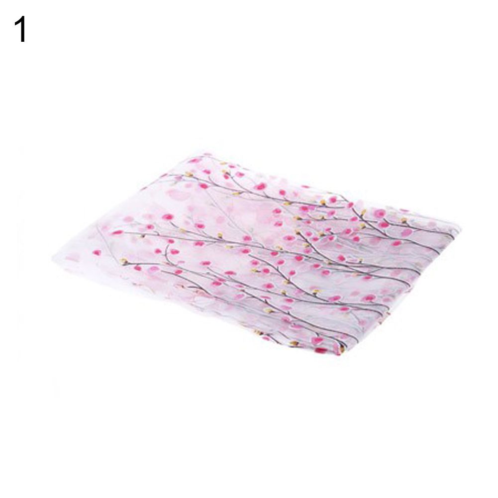 1Pc 1x2m Rustic Wintersweet Print Window Curtain Panel Bedroom Nursery Decor