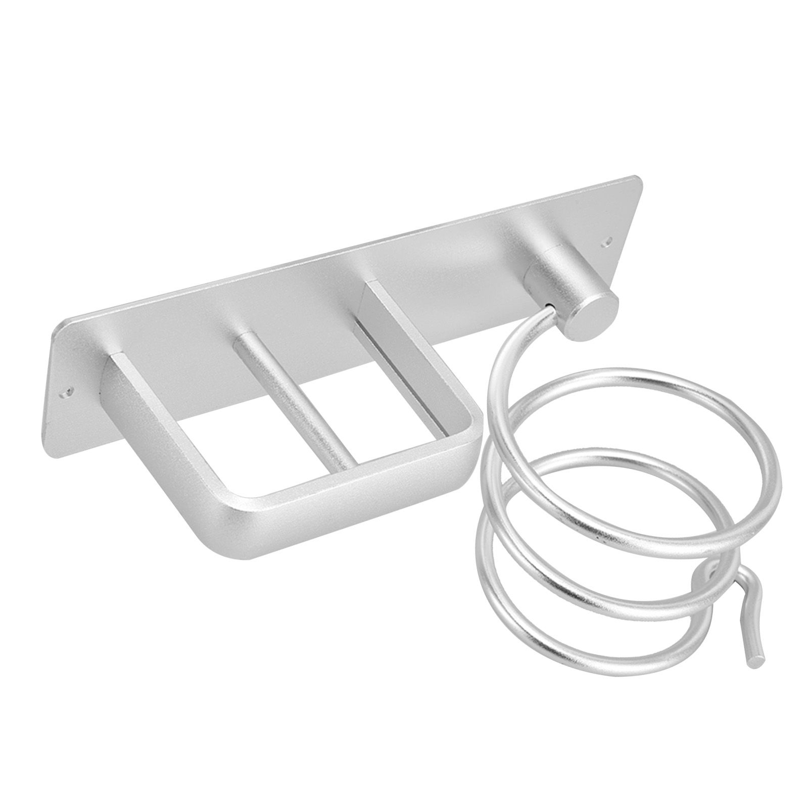 Hair Dryer Holder Wall Mounted Rack Space Save Aluminum Alloy Bathroom Shelf XX