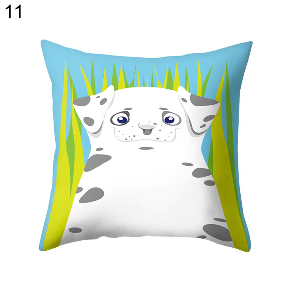 Cartoon Animal Dog Bear Print Pillow Case Cushion Cover Home Bed Car Sofa Decor